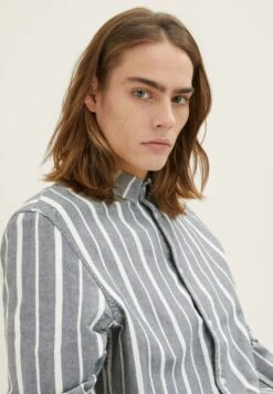 TOM TAILOR Denim Overhemd - Navy Off White Big Stripe -Tom Tailor d612a8fc8b63452b90cd4a9b085d34ac