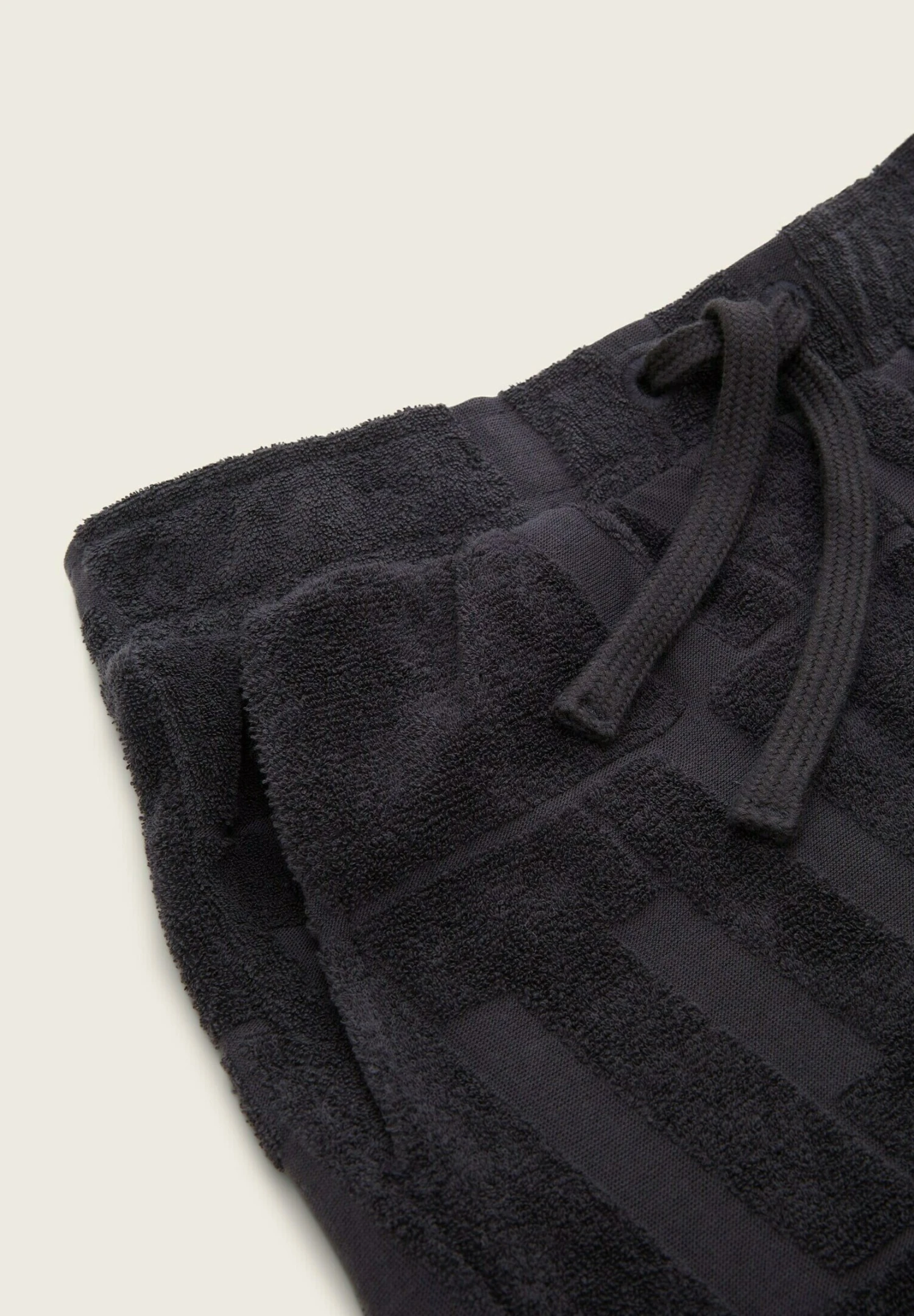 Tom Tailor French Terry Bermuda - Shorts - Dark Grey Terry Design 3 Tom Tailor French Terry Bermuda - Shorts - Dark Grey Terry Design - Afbeelding 3