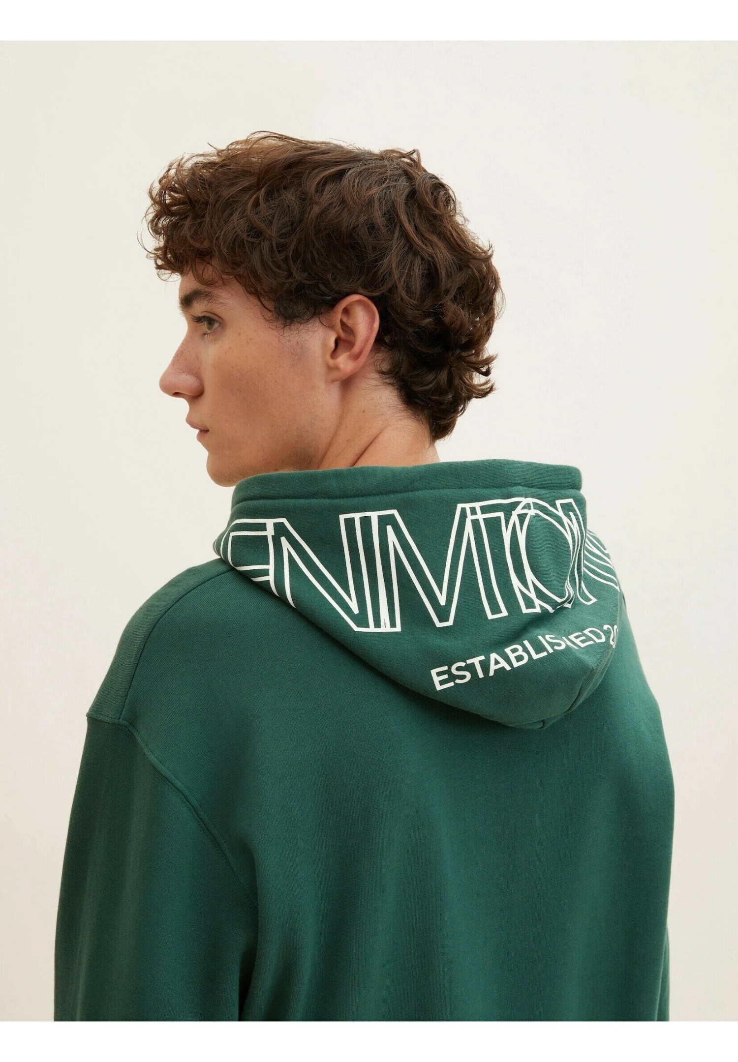 TOM TAILOR Denim Printed - Hoodie - Explorer Green 4 TOM TAILOR Denim Printed - Hoodie - Explorer Green - Afbeelding 4