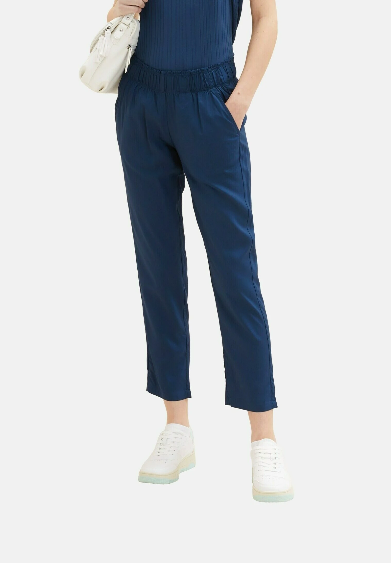 Tom Tailor Cropped - Broek - Midnight Sail 1 Tom Tailor Cropped - Broek - Midnight Sail