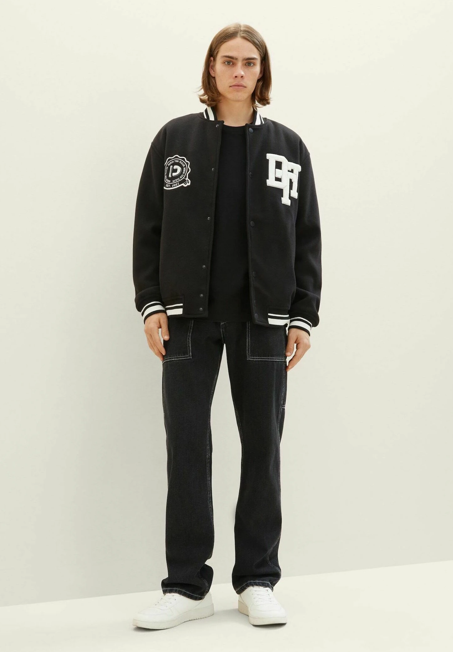 TOM TAILOR Denim Im Uni-Look - Bomberjacks - Black 2 TOM TAILOR Denim Im Uni-Look - Bomberjacks - Black - Afbeelding 2