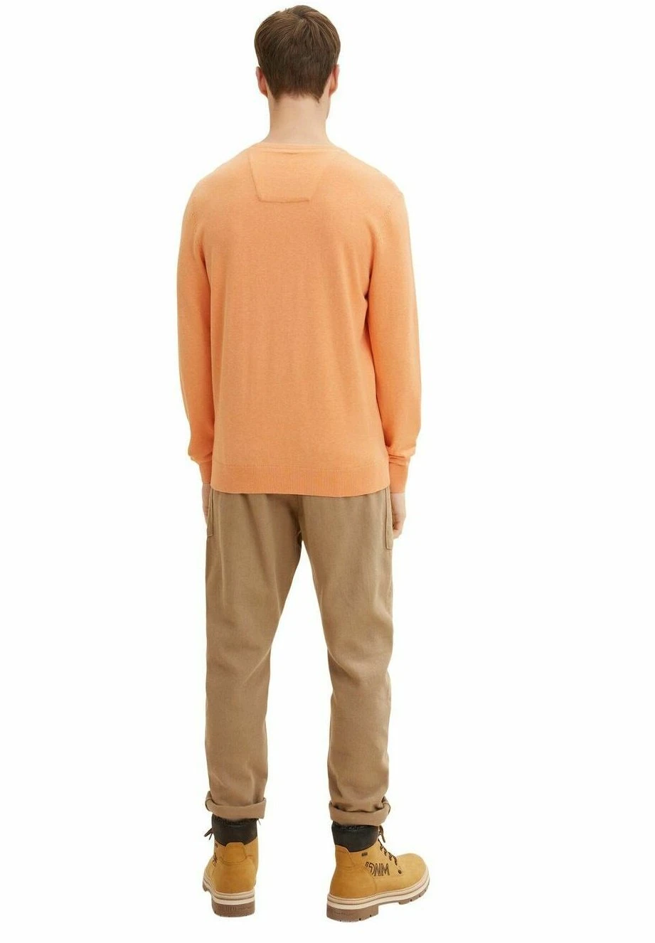 Tom Tailor Basic Crew Neck - Trui - Mandarin Orange Melange 2 Tom Tailor Basic Crew Neck - Trui - Mandarin Orange Melange - Afbeelding 2