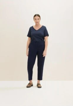 Tom Tailor Mit KaromusterΒ - Broek - Printed Big Navy Grid Check