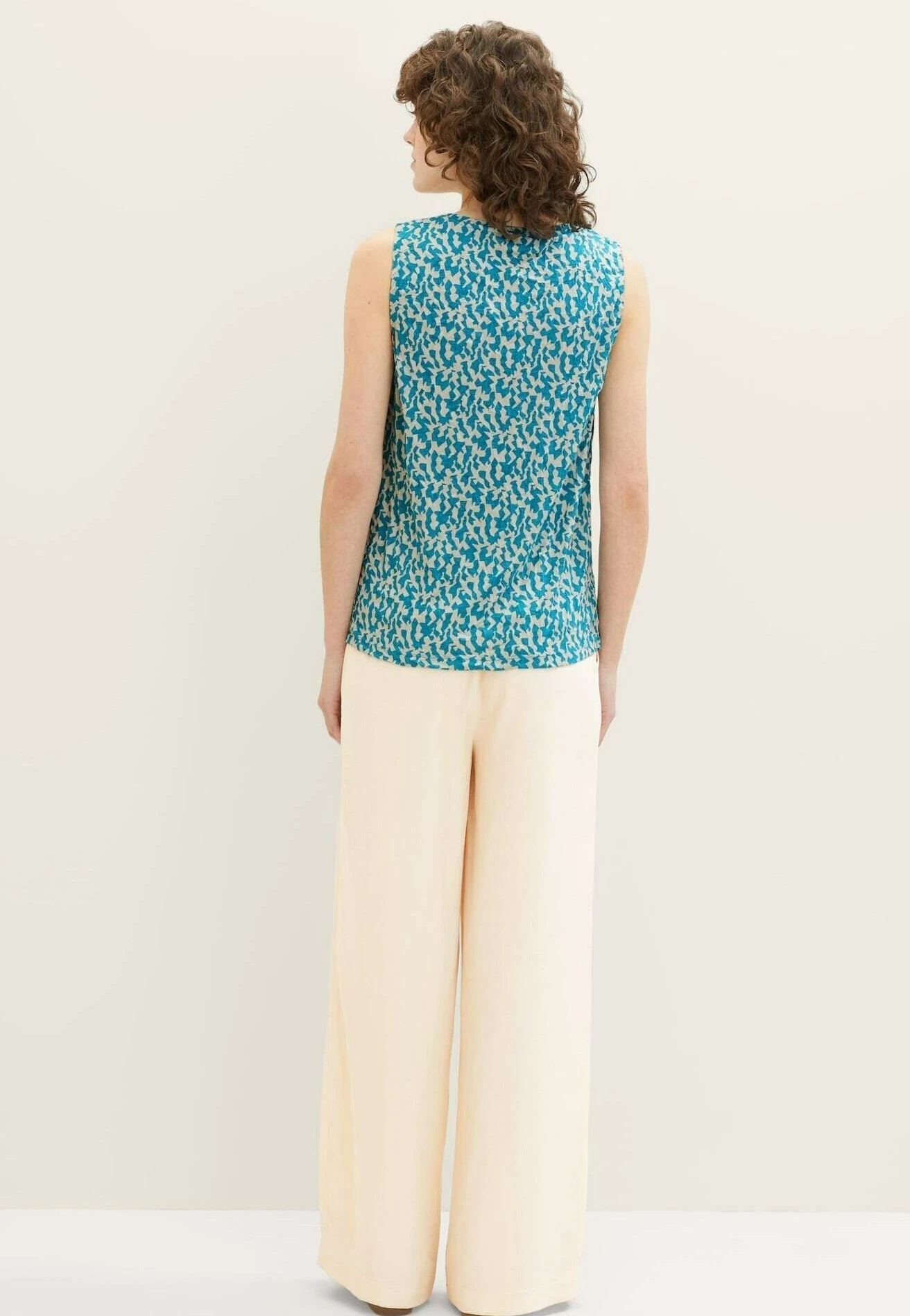 Tom Tailor In Knitteroptik - Blouse - Petrol Small Abstract Design 3 Tom Tailor In Knitteroptik - Blouse - Petrol Small Abstract Design - Afbeelding 3