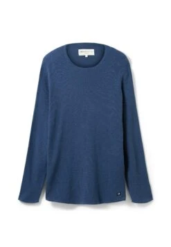 TOM TAILOR Denim Zigzag Structured Crewneck - Trui - Dark Duck Blue -Tom Tailor d86546f662ec4d9588599f86b27bd8cc