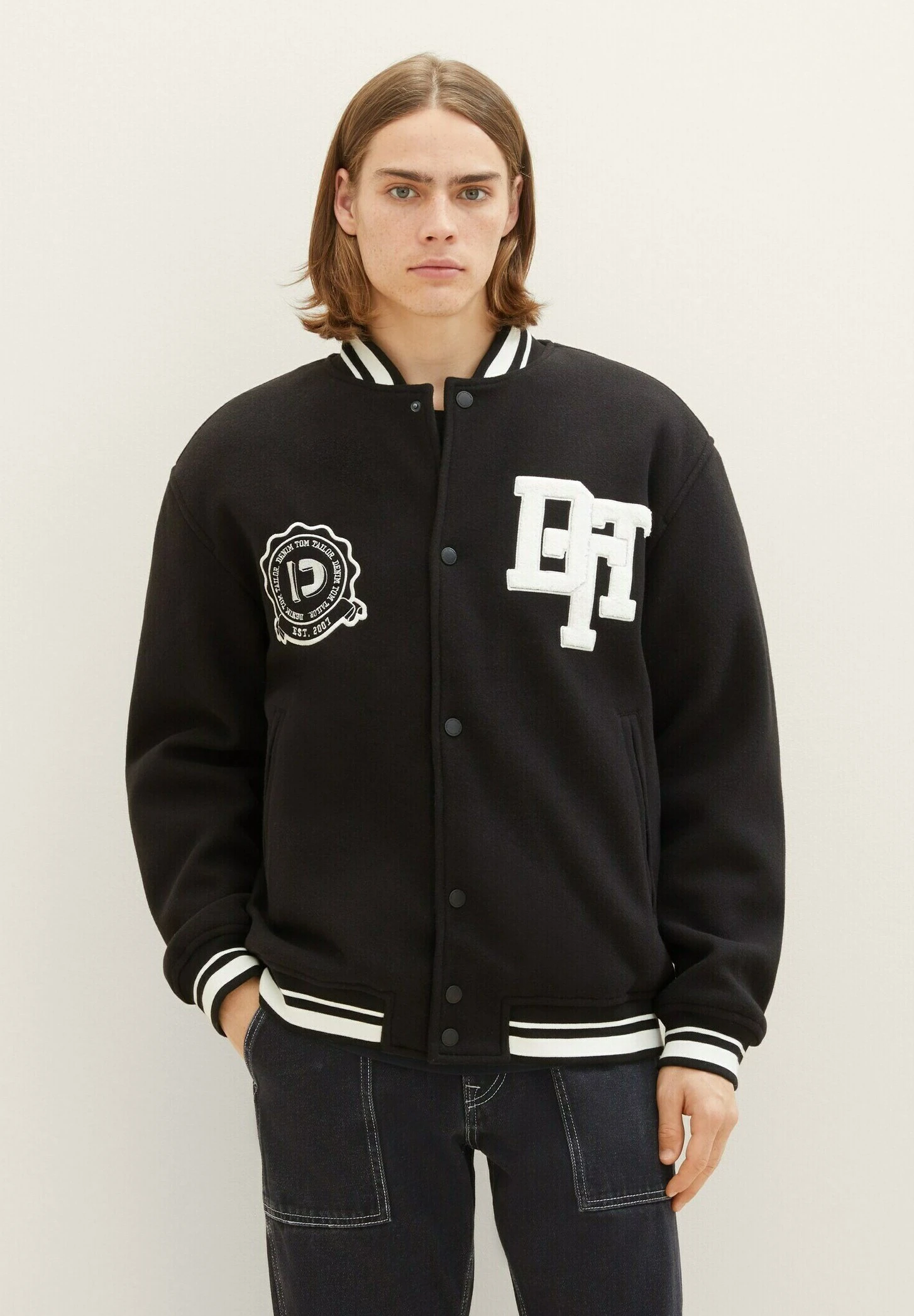 TOM TAILOR Denim Im Uni-Look - Bomberjacks - Black 1 TOM TAILOR Denim Im Uni-Look - Bomberjacks - Black