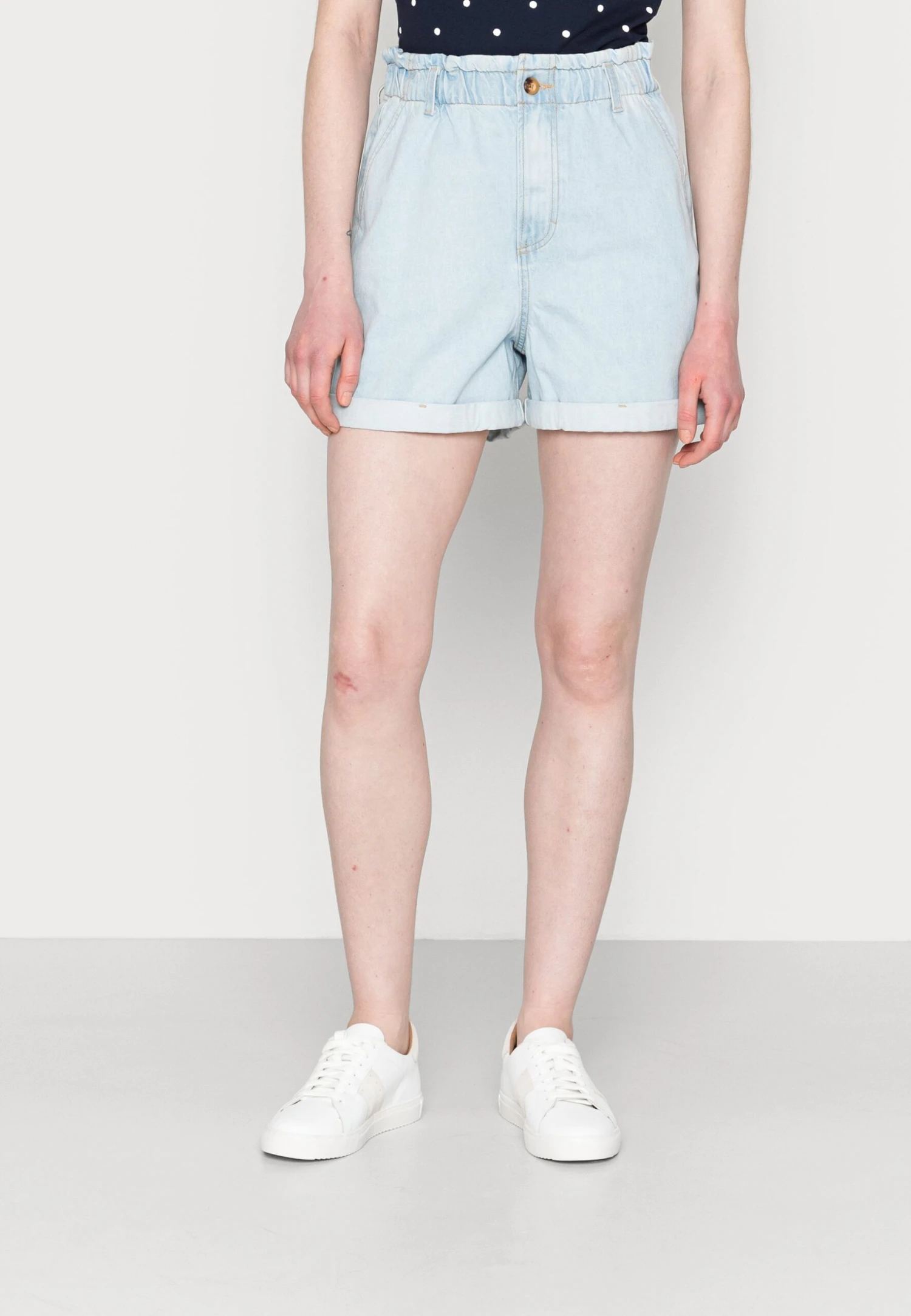 TOM TAILOR Denim Paperbag Shorts - Jeansshort - Used Light Stone Blue Denim 1 TOM TAILOR Denim Paperbag Shorts - Jeansshort - Used Light Stone Blue Denim