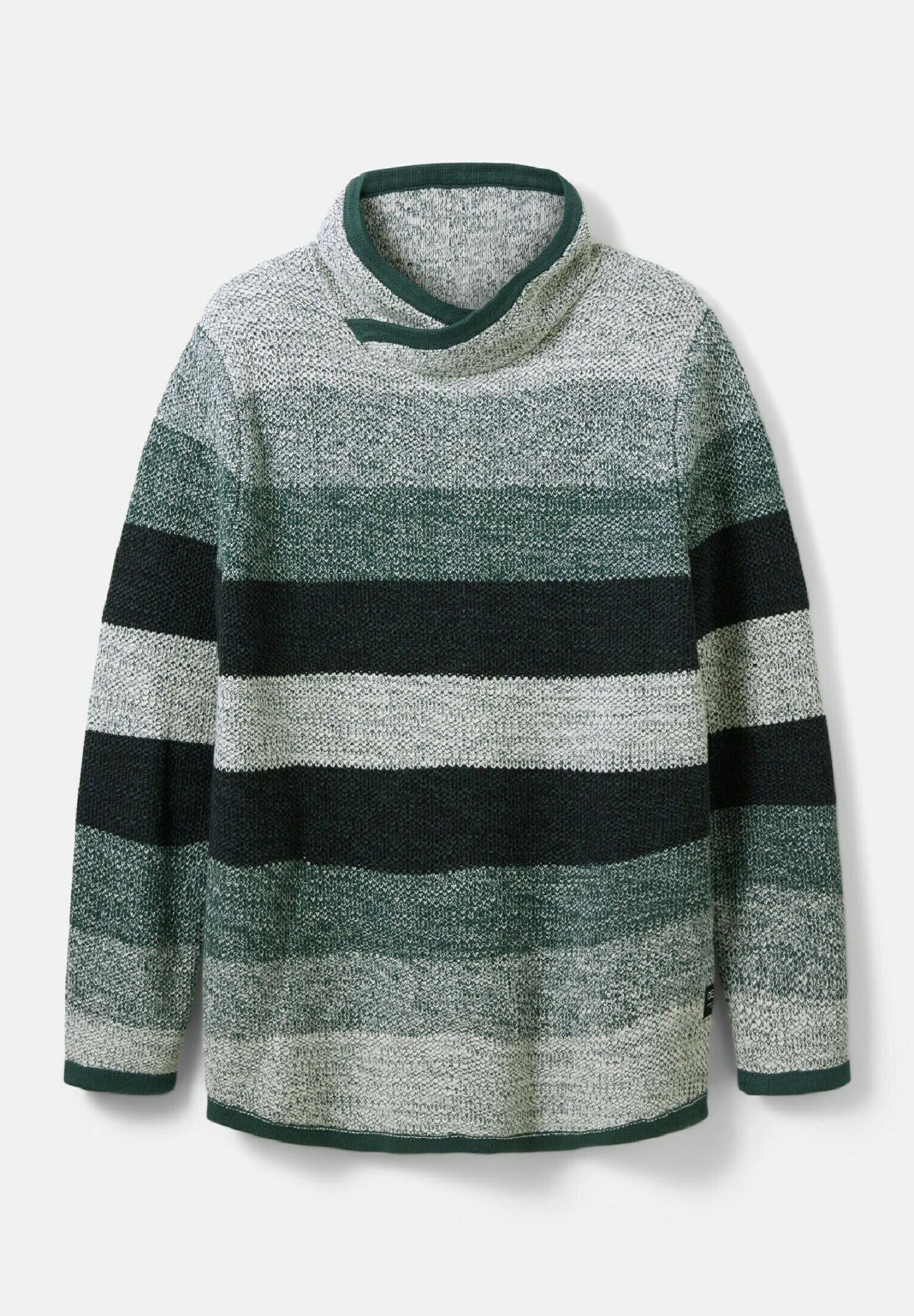 TOM TAILOR Denim Melange Optik - Trui - Green Off White Color Flow 7 TOM TAILOR Denim Melange Optik - Trui - Green Off White Color Flow - Afbeelding 7