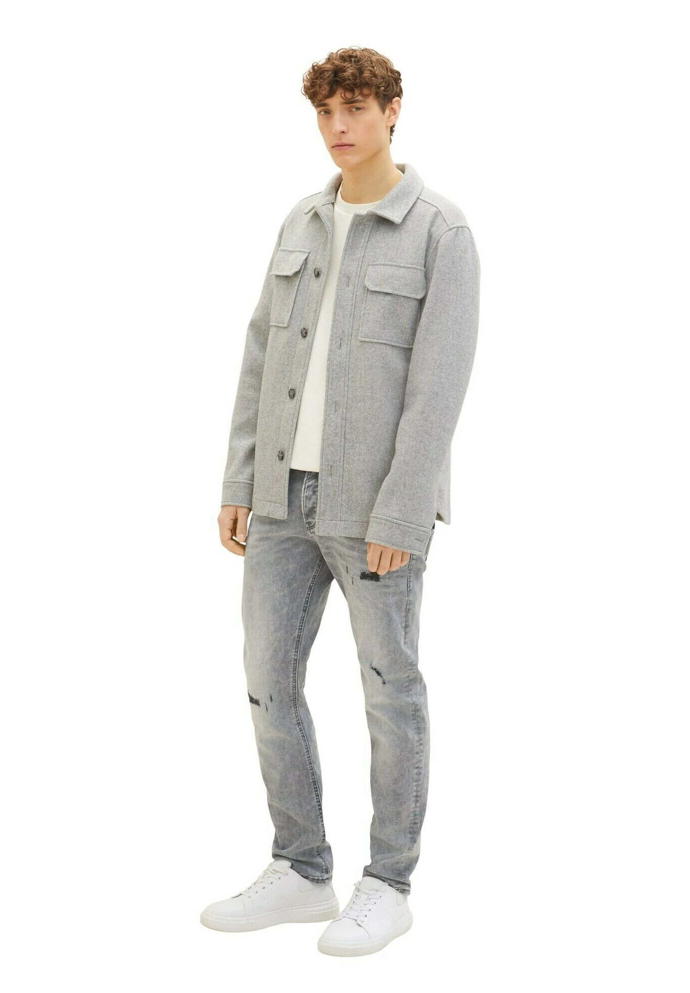 TOM TAILOR Denim Piers Slim- Slim Fit Jeans - Used Light Stone Grey Denim 9 TOM TAILOR Denim Piers Slim- Slim Fit Jeans - Used Light Stone Grey Denim - Afbeelding 9