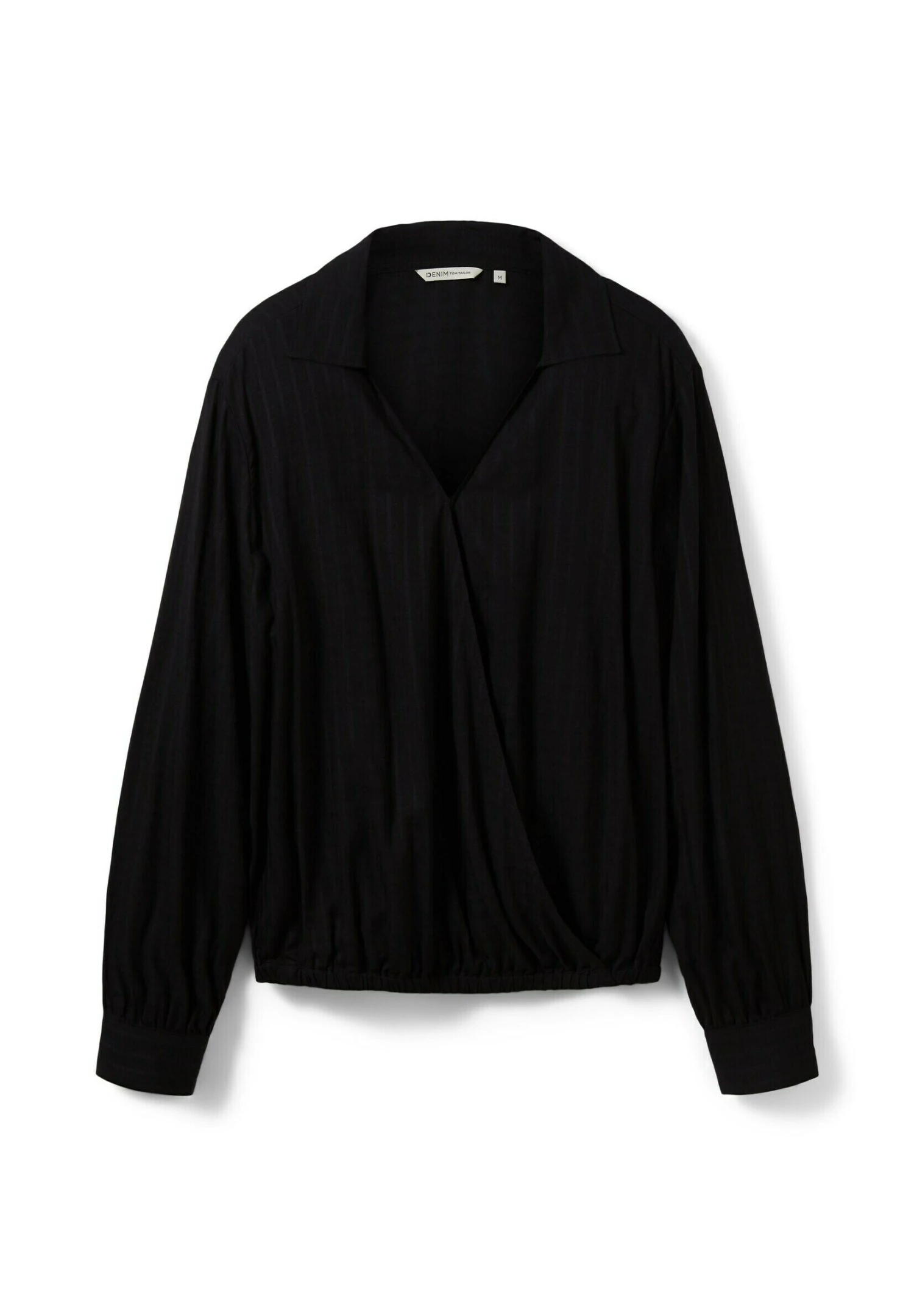 TOM TAILOR Denim In Wickeloptik - Blouse - Deep Black 5 TOM TAILOR Denim In Wickeloptik - Blouse - Deep Black - Afbeelding 5