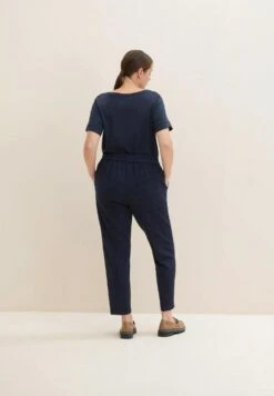 Tom Tailor Mit Karomuster  - Broek - Printed Big Navy Grid Check -Tom Tailor daa1de664c2f411b9fff6b27d5aff8b6