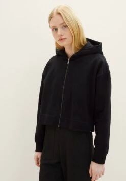 TOM TAILOR Denim Cropped - Sweater Met Rits - Deep Black