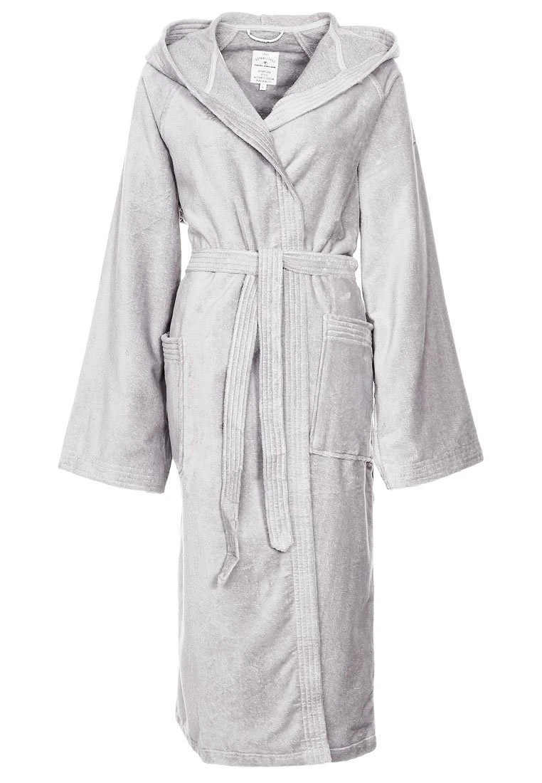 Tom Tailor Basic Velours - Badjas - Grau 6 Tom Tailor Basic Velours - Badjas - Grau - Afbeelding 6