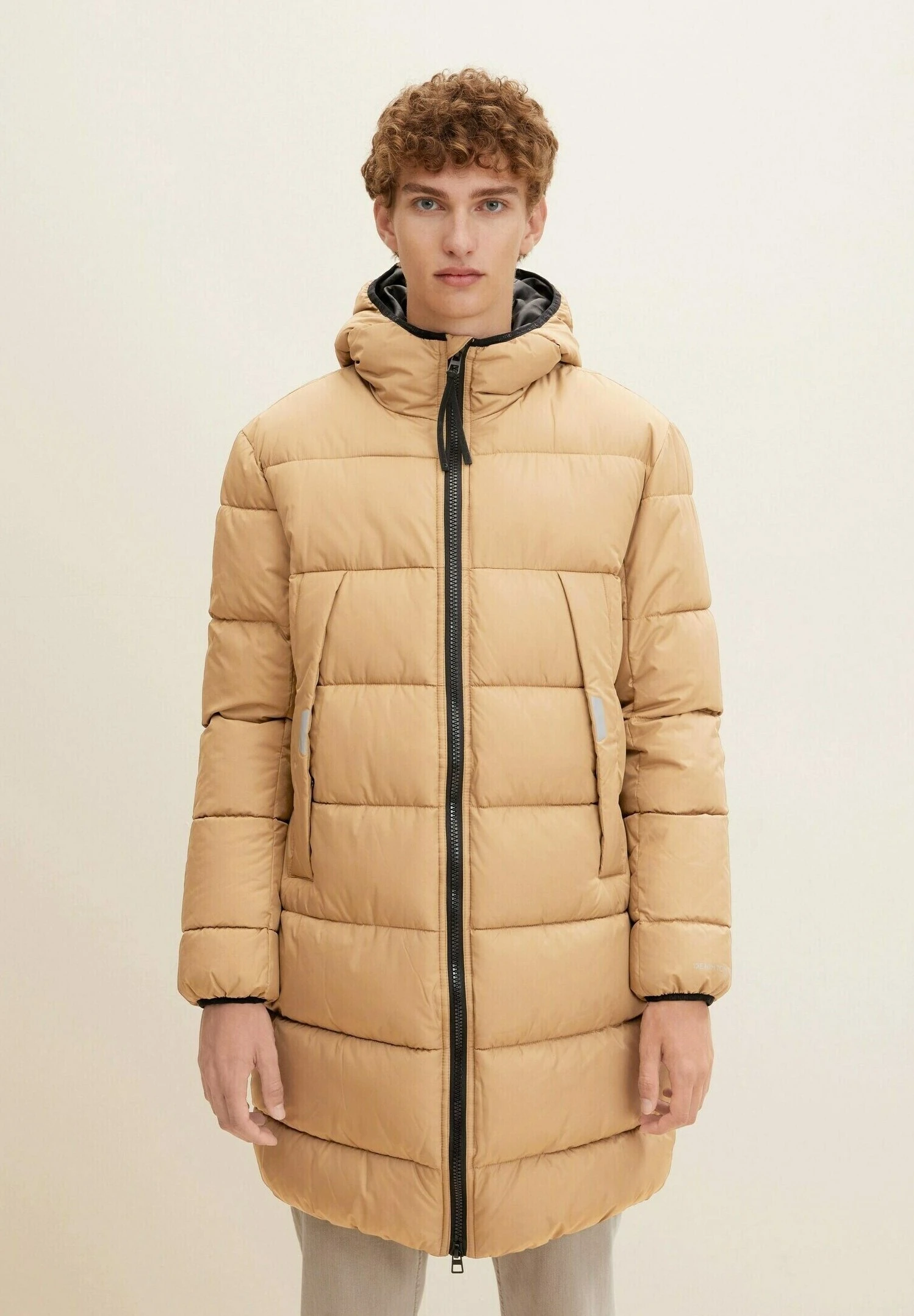 TOM TAILOR Denim Puffer - Winterjas - Splashed Clay Beige 1 TOM TAILOR Denim Puffer - Winterjas - Splashed Clay Beige