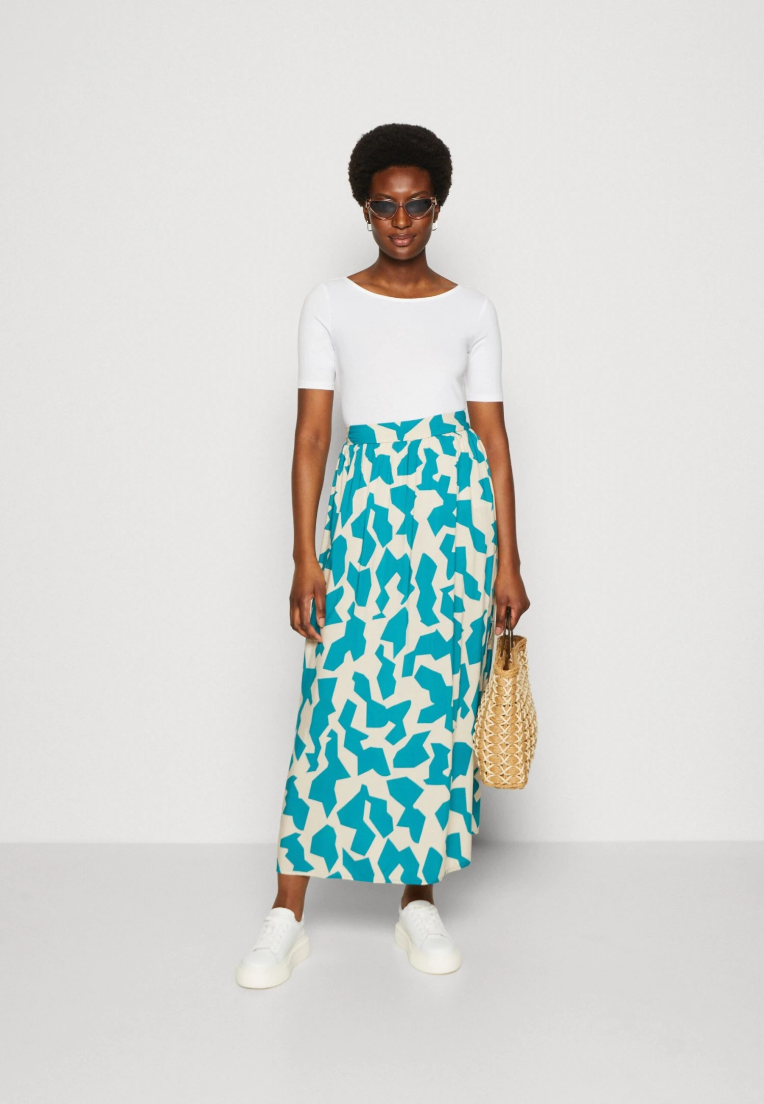 Tom Tailor Maxi Skirt Printed - Maxirok - Petrol Big Abstract Design 2 Tom Tailor Maxi Skirt Printed - Maxirok - Petrol Big Abstract Design - Afbeelding 2