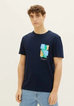 TOM TAILOR Denim T-Shirt Print - Sky Captain Blue