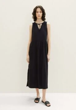 Tom Tailor Mit Volant - Jurk - Deep Black