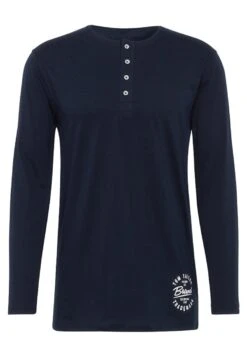 Tom Tailor Pijama - Pyjamashirt - Blue-Dark-Solide -Tom Tailor dd8f837a591f4d43a32a0a8cb922f495