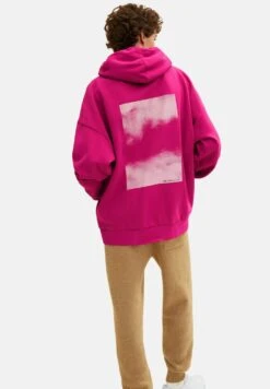 TOM TAILOR Denim Oversized Mit Print - Hoodie - Pure Magenta