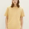 TOM TAILOR Denim Mit Struktur - T-Shirt Basic - Brown Rice