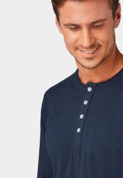 Tom Tailor Pijama - Pyjamashirt - Blue-Dark-Solide -Tom Tailor de883c689a7346eb8516df6df056dee8