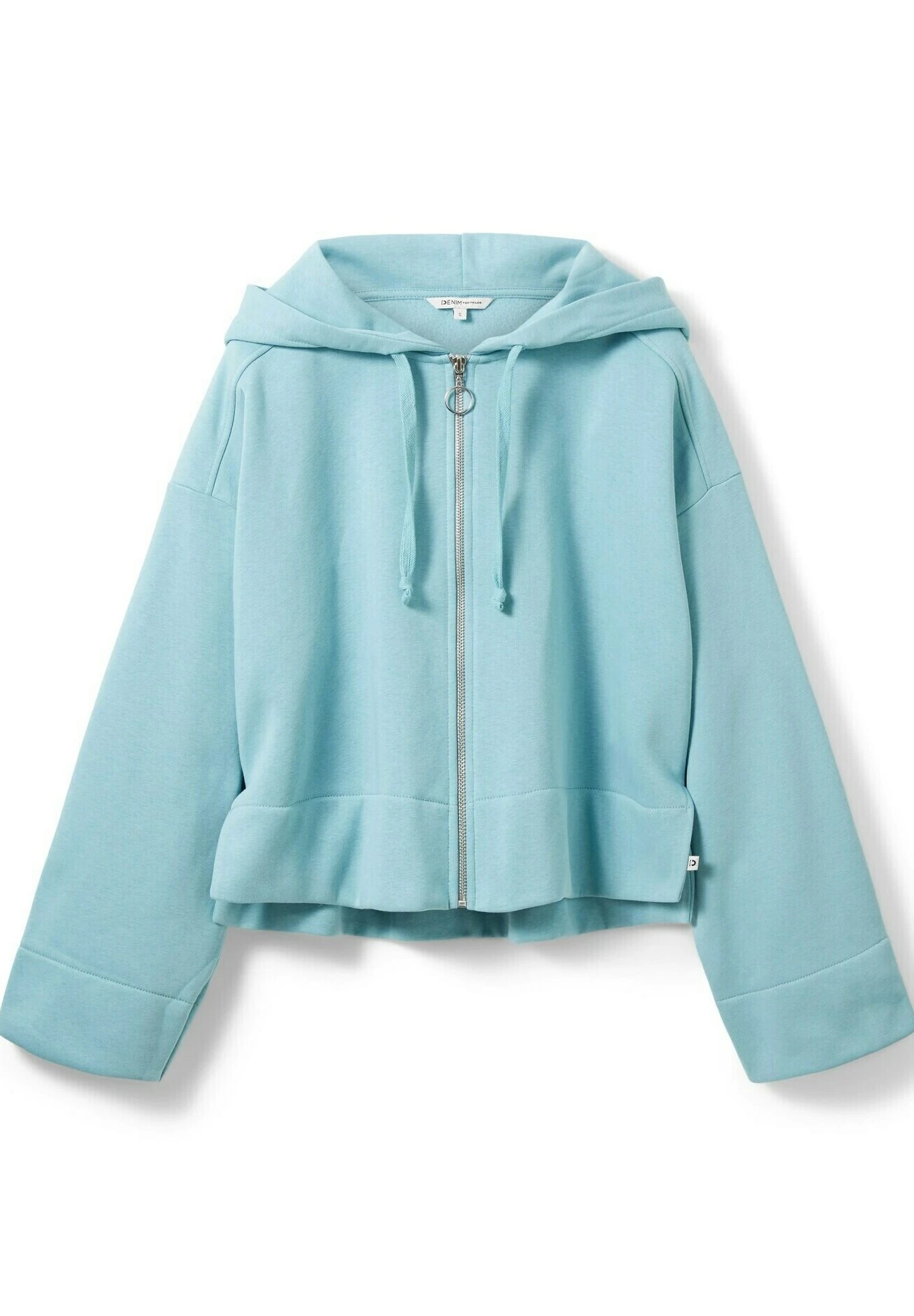 TOM TAILOR Denim Mit K - Sweater Met Rits - Bright Reef Blue 7 TOM TAILOR Denim Mit K - Sweater Met Rits - Bright Reef Blue - Afbeelding 7