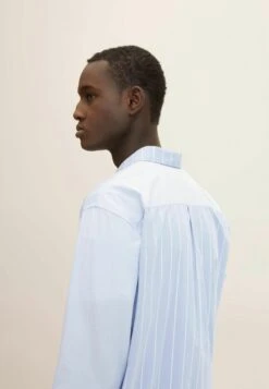 TOM TAILOR Denim Relaxed Patchwork - Overhemd - Blue Stripe Mix Design 10 TOM TAILOR Denim Relaxed Patchwork - Overhemd - Blue Stripe Mix Design -Tom Tailor df02e8d4e0d14e408ce81d95f0ab8a80
