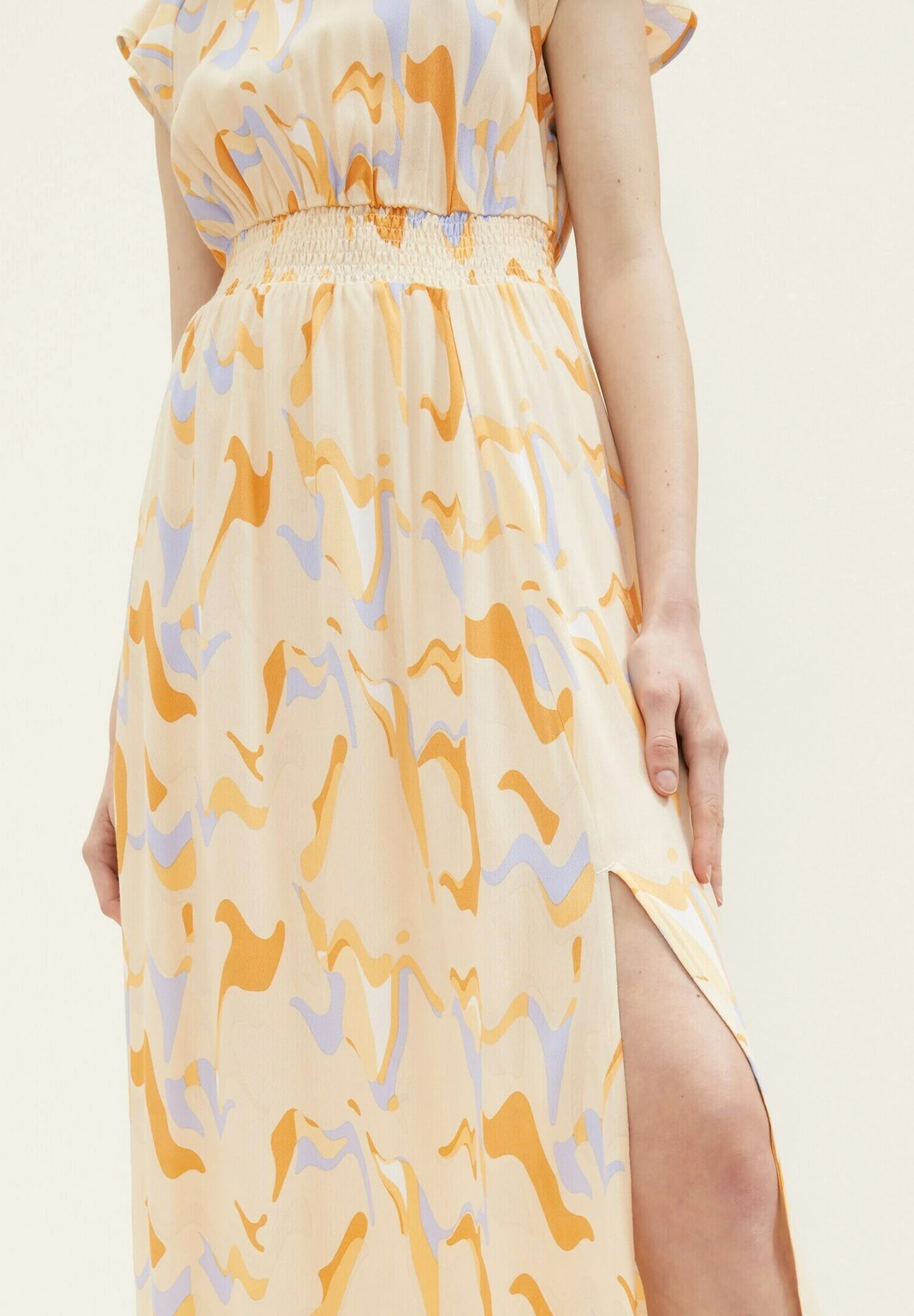 TOM TAILOR Denim Gemustertes - Jurk - Abstract Neutral Print 4 TOM TAILOR Denim Gemustertes - Jurk - Abstract Neutral Print - Afbeelding 4