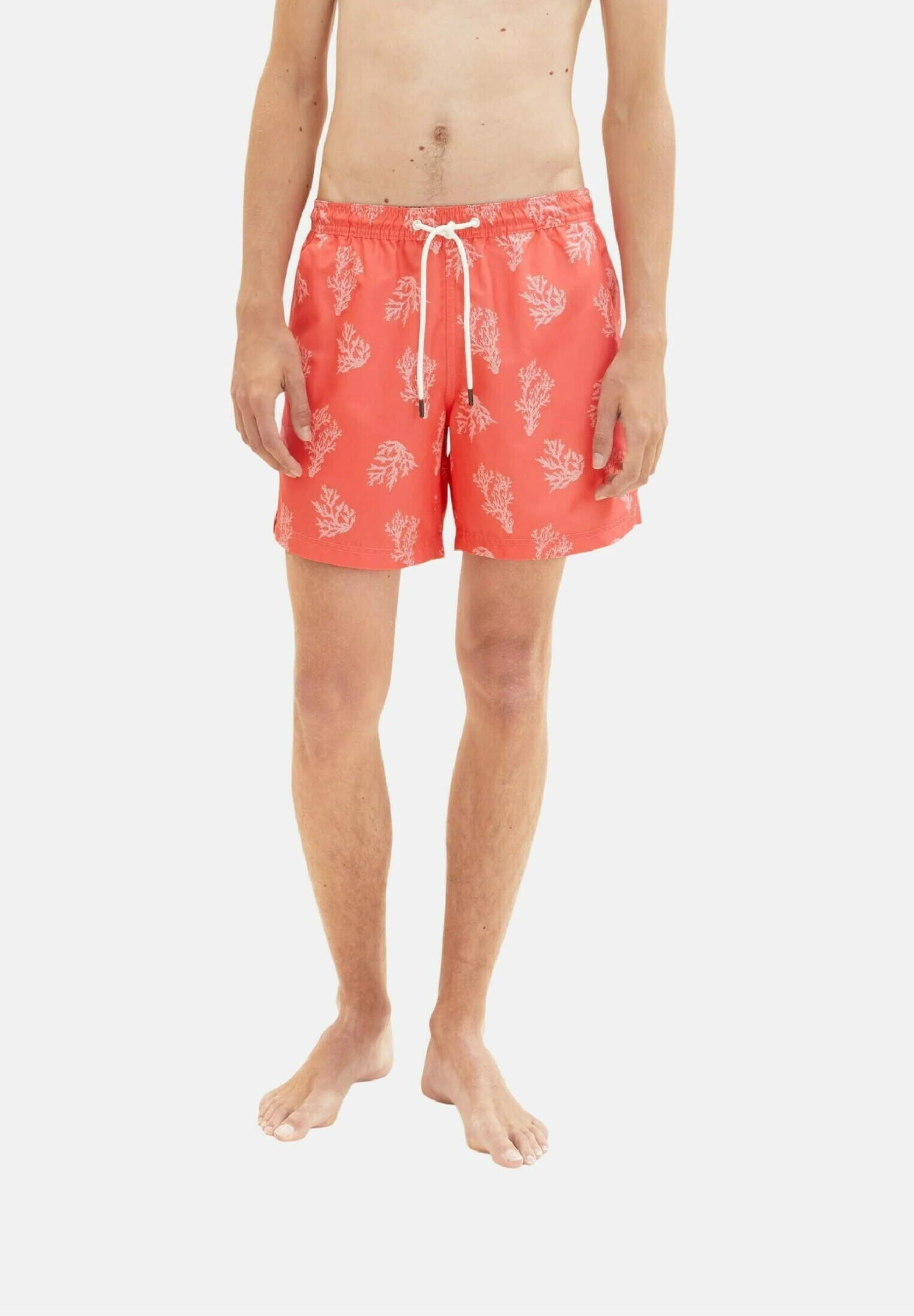 TOM TAILOR Denim Mit Allover-Print - Zwemshorts - Red White Big Coral Print 1 TOM TAILOR Denim Mit Allover-Print - Zwemshorts - Red White Big Coral Print