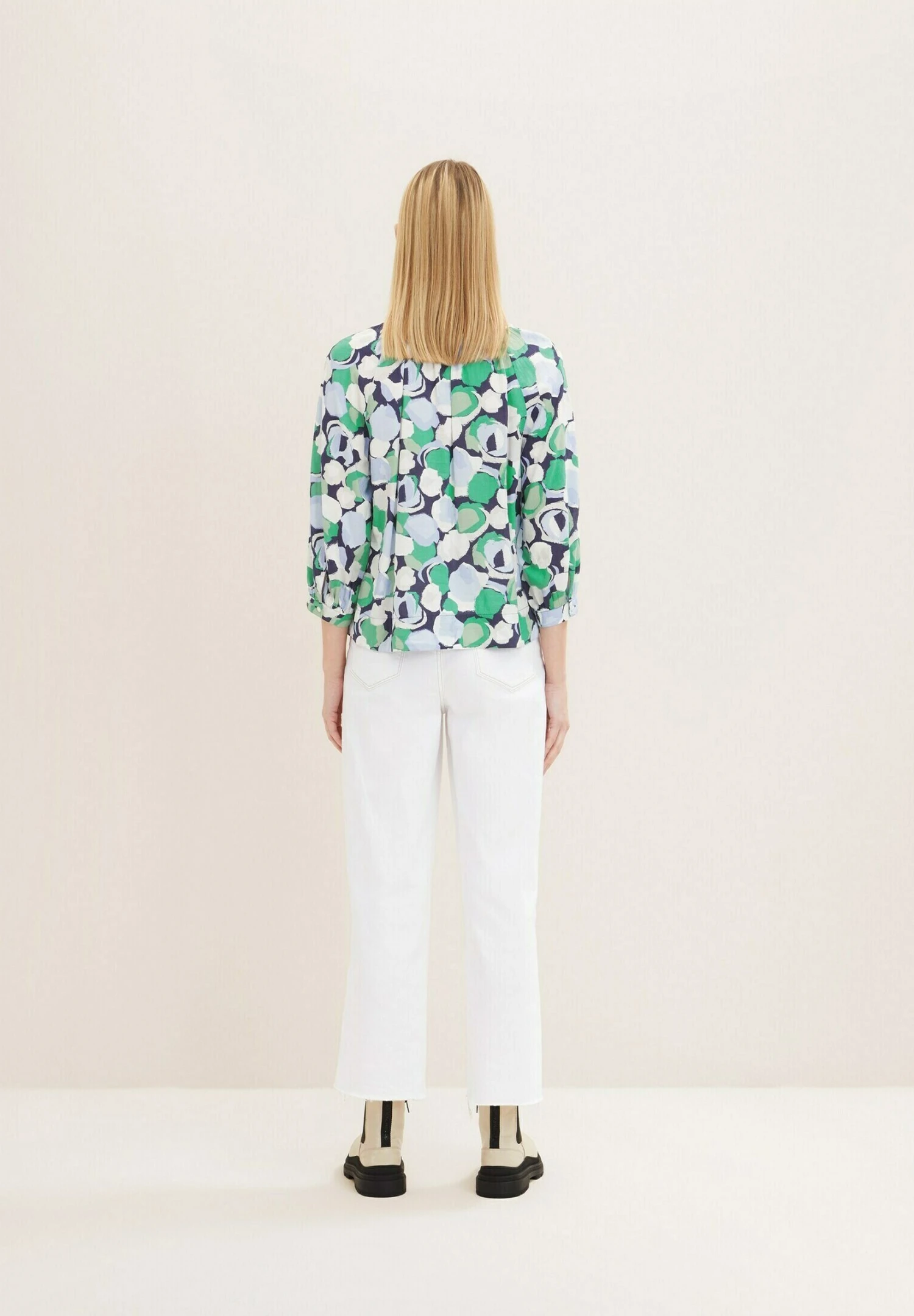 Tom Tailor Blouse - Green Flower Design 3 Tom Tailor Blouse - Green Flower Design - Afbeelding 3
