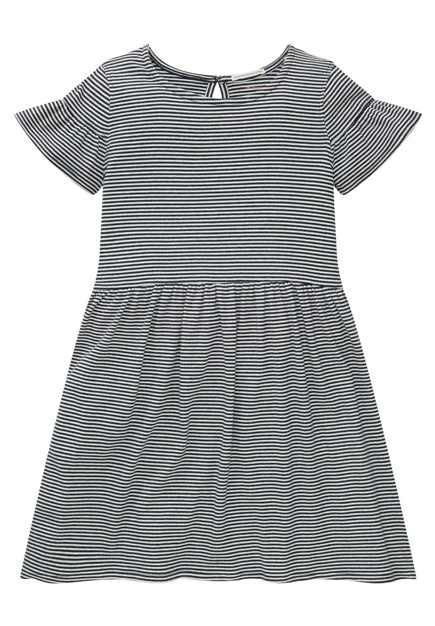 Tom Tailor Gestreiftes - Jurk - Wool White Dark Blue Stripe 1 Tom Tailor Gestreiftes - Jurk - Wool White Dark Blue Stripe