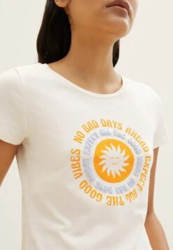 TOM TAILOR Denim Mit Print - T-Shirt Print - Gardenia White -Tom Tailor e15391f84c094332ba2574483f9d73eb