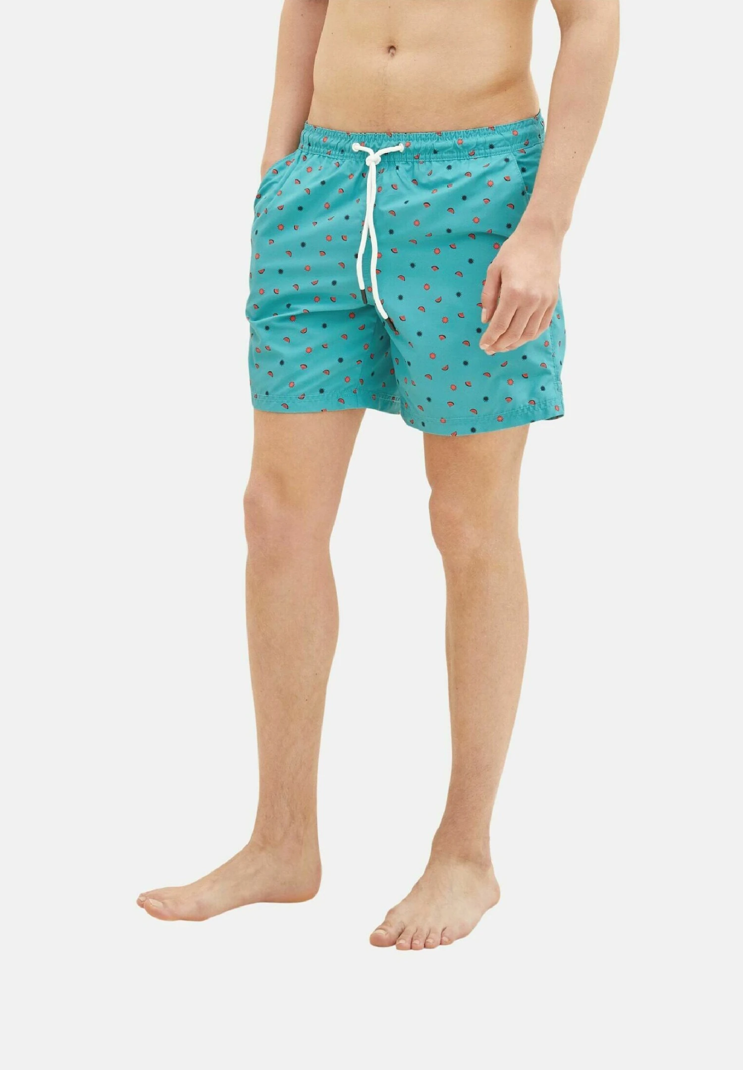 TOM TAILOR Denim Mit Allover-Print - Zwemshorts - Green Red Melon Sun Print 1 TOM TAILOR Denim Mit Allover-Print - Zwemshorts - Green Red Melon Sun Print