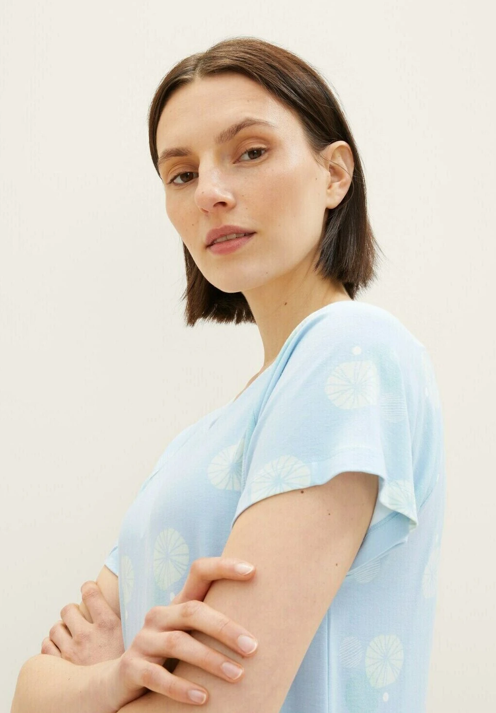 Tom Tailor Bodywear Gemustertes - Nachtjapon - Blue Medium Allover 4 Tom Tailor Bodywear Gemustertes - Nachtjapon - Blue Medium Allover - Afbeelding 4