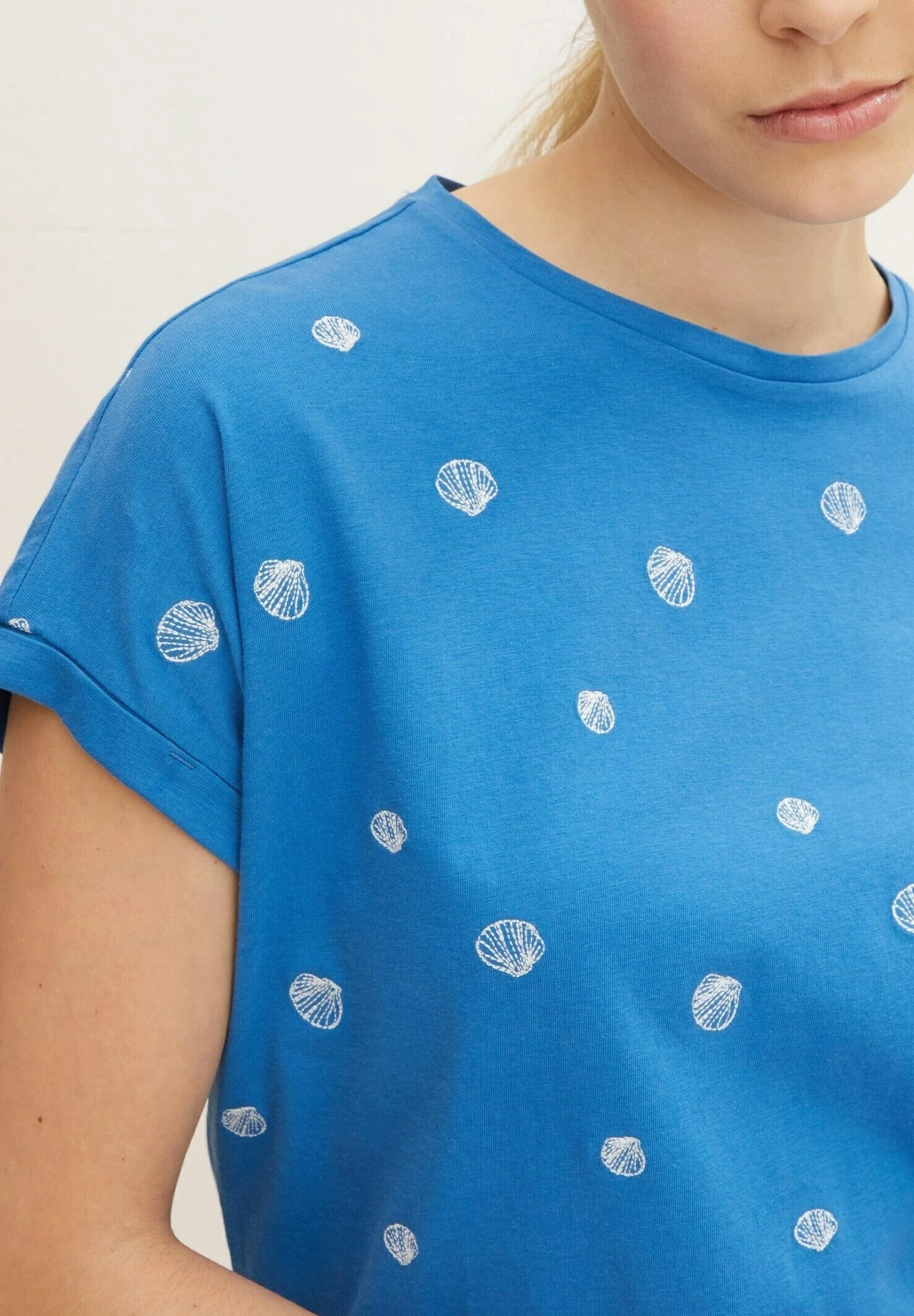 Tom Tailor Mit Print - T-Shirt Print - Vallarta Blue 4 Tom Tailor Mit Print - T-Shirt Print - Vallarta Blue - Afbeelding 4