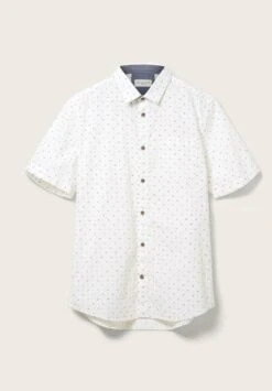 Tom Tailor Gemust - Overhemd - Off White Green Minimal Design -Tom Tailor e280ed78bae34ce7b13125ea0b8d8f04