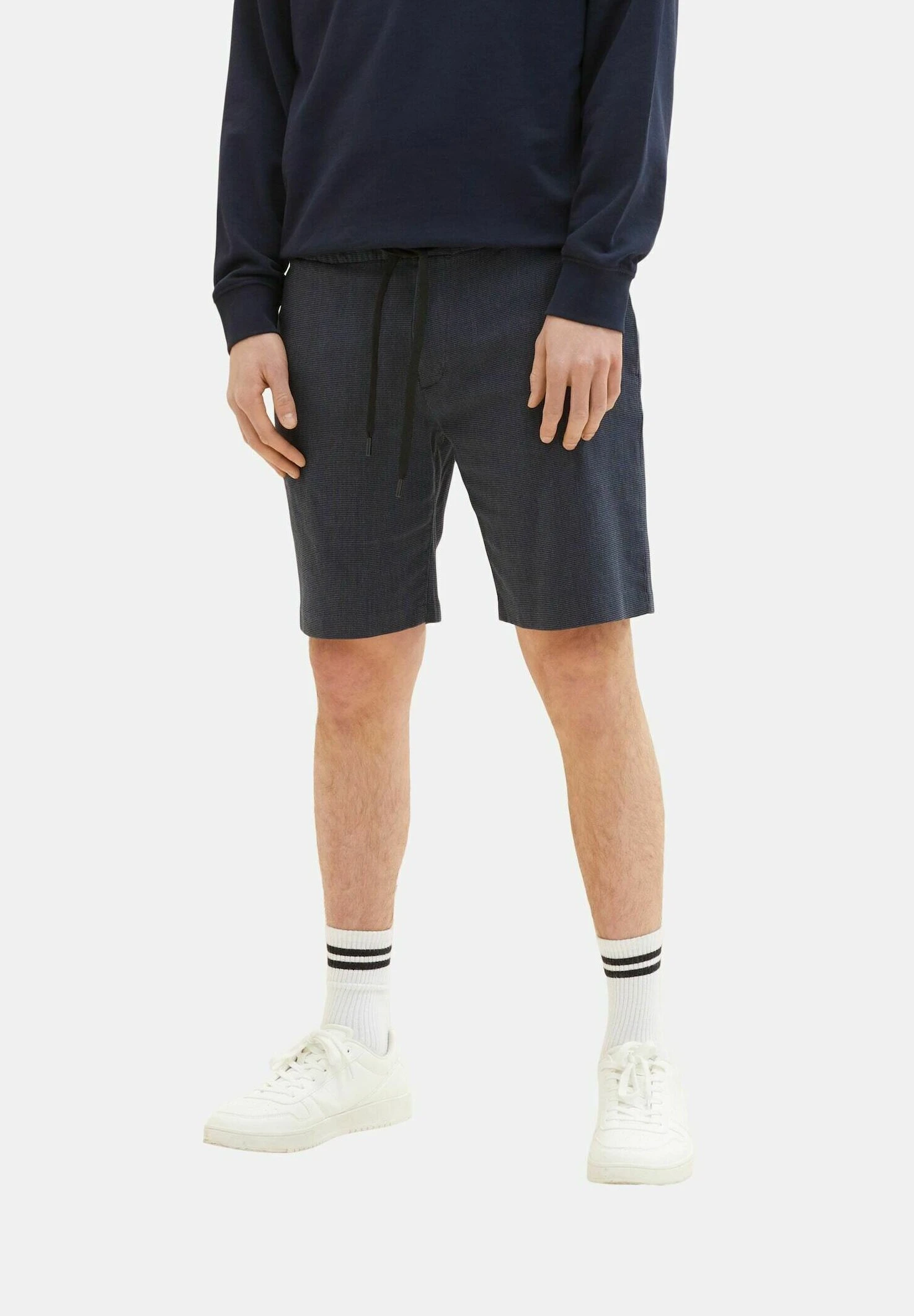 TOM TAILOR Denim Shorts - Navy Blue Structure 1 TOM TAILOR Denim Shorts - Navy Blue Structure