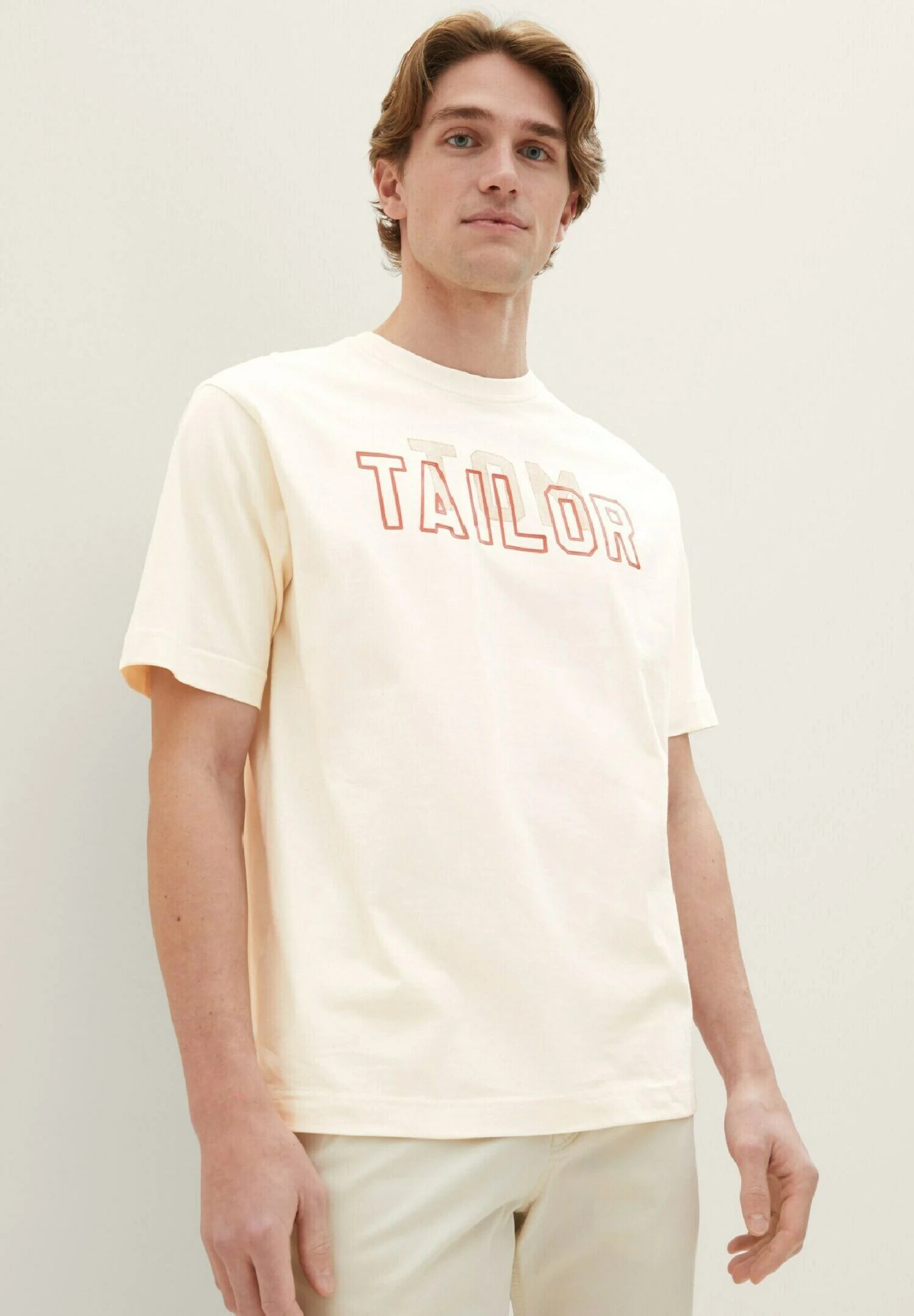 Tom Tailor Mit Print - T-Shirt Print - Vintage Beige 1 Tom Tailor Mit Print - T-Shirt Print - Vintage Beige