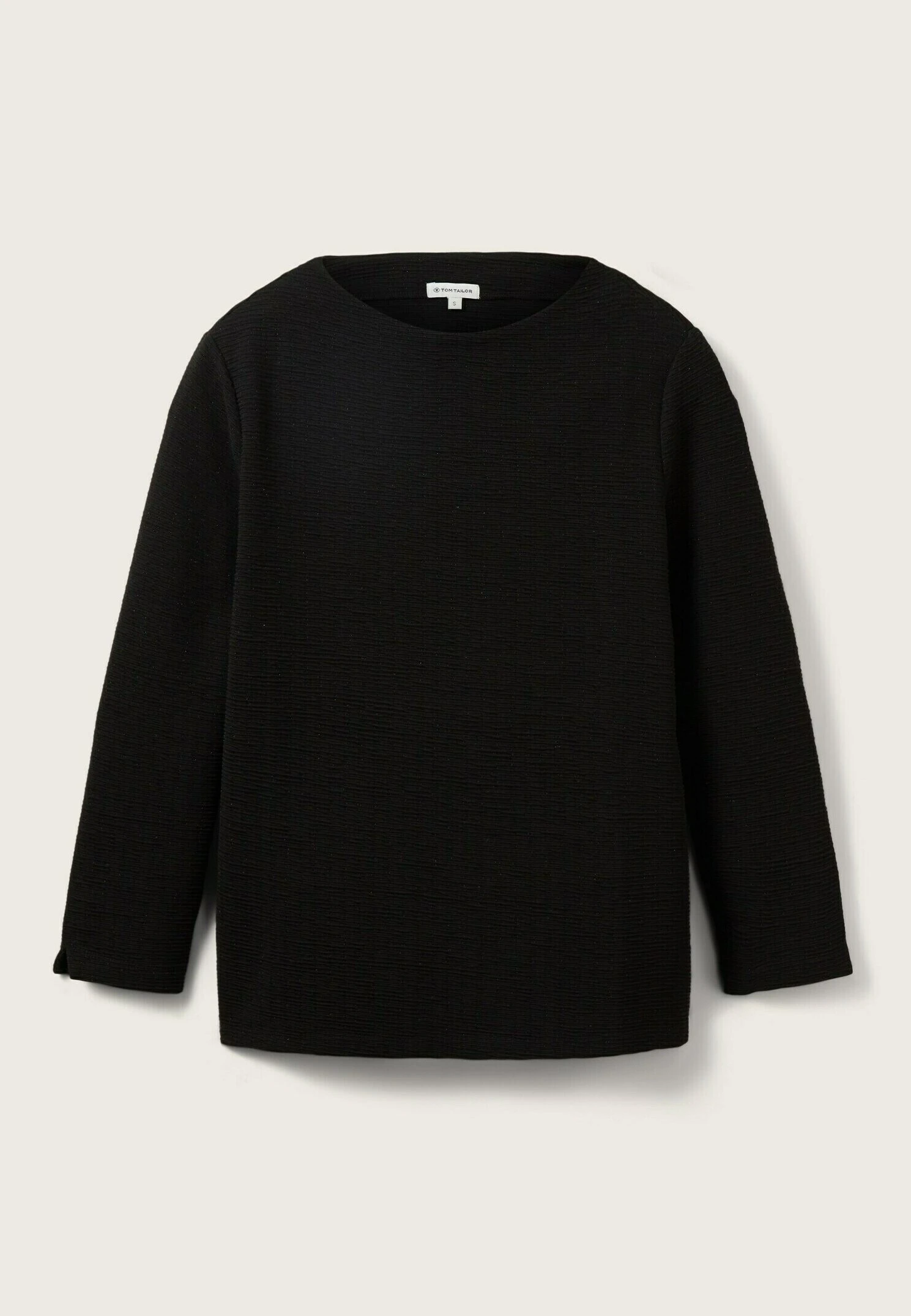 Tom Tailor Mit Ottoman Struktur - Longsleeve - Deep Black 9 Tom Tailor Mit Ottoman Struktur - Longsleeve - Deep Black - Afbeelding 9