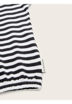 Tom Tailor Cropped- T-Shirt Print - Offwhite Coal Grey Stripe -Tom Tailor e360250b3f4c4b25ab1105759b7fdc40