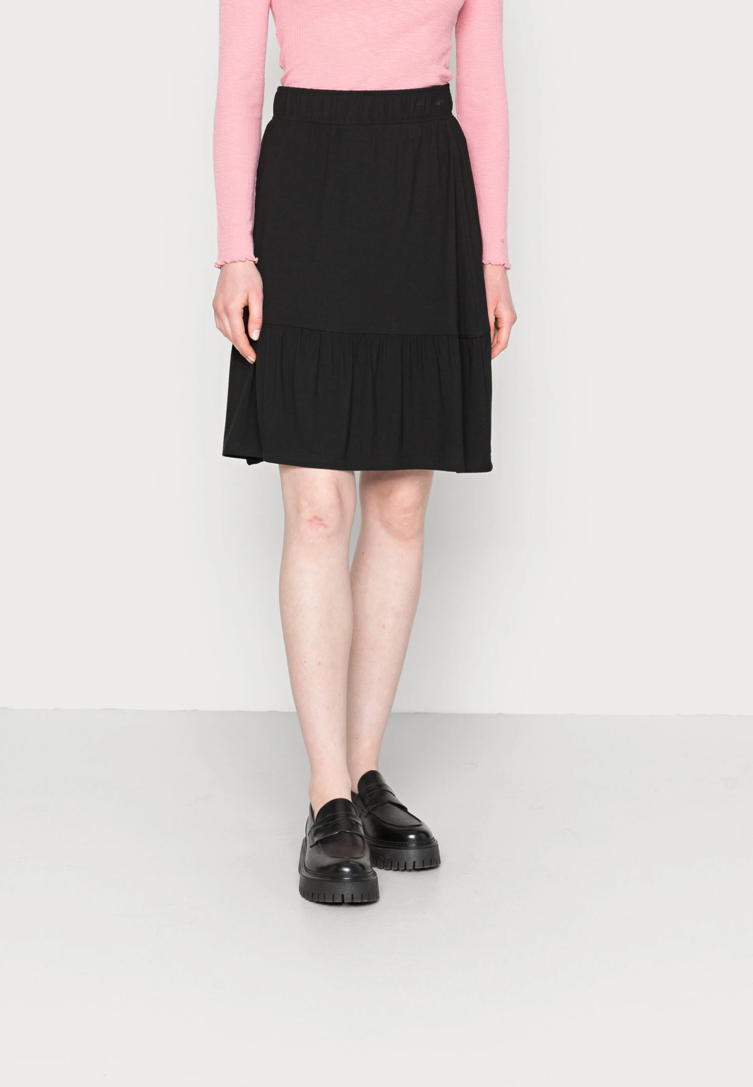 Tom Tailor Skirt With Volant - Minirok - Deep Black 1 Tom Tailor Skirt With Volant - Minirok - Deep Black