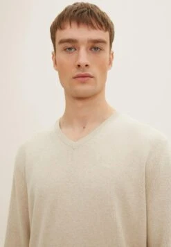 Tom Tailor Basic V Neck - Trui - Cargo Beige Melange 9 Tom Tailor Basic V Neck - Trui - Cargo Beige Melange -Tom Tailor e56ac1bdda2e4f7f85da1ff3e071fac0