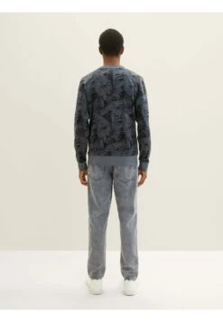 Tom Tailor Mit Allover-Print - Sweater - Navy Tonal Big Leaf Design -Tom Tailor e5cf134a33324397a2df012c1e5aed50