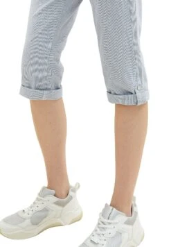 Tom Tailor 3/4Mit Teilungsnaht - Shorts - Blue Stripe Pants -Tom Tailor e633dc79f298457792ca462d09fd4145