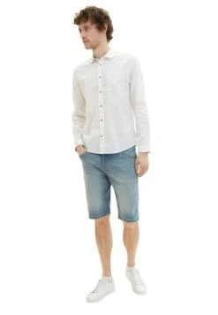 Tom Tailor Josh- Jeansshort - Light Stone Blue Grey Denim