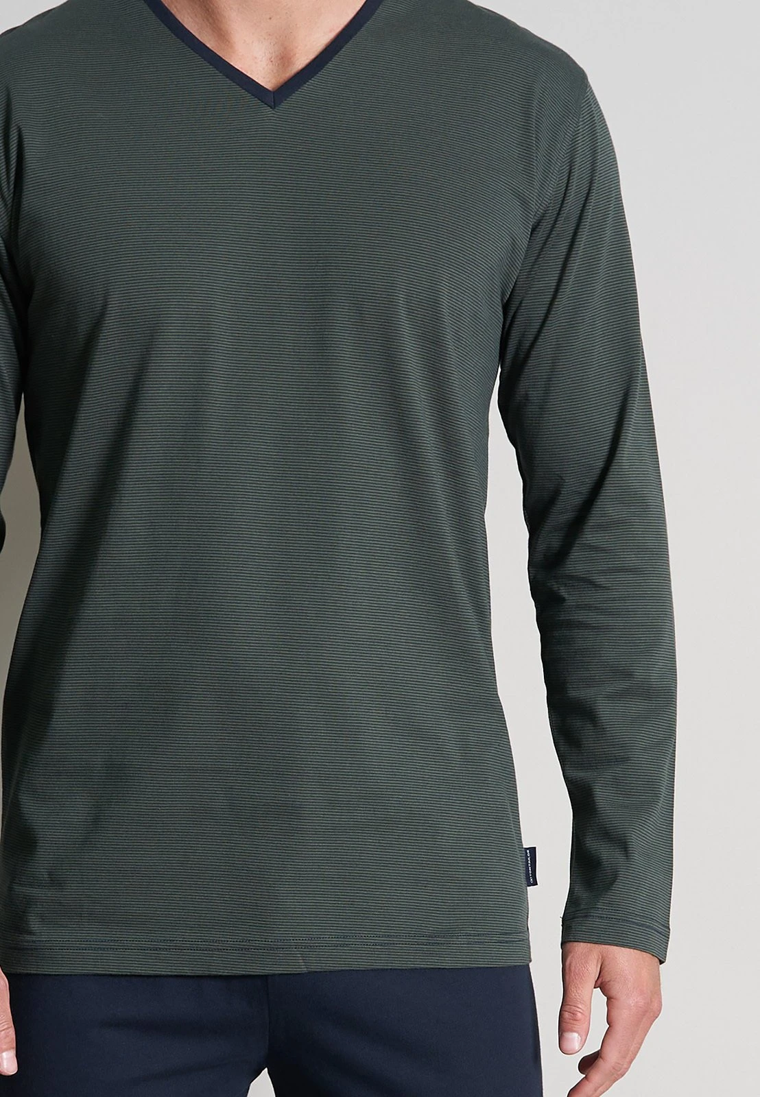 Tom Tailor V-Ausschn Set - Pyjama - Grün Dunkel Ringel 3 Tom Tailor V-Ausschn Set - Pyjama - Grün Dunkel Ringel - Afbeelding 3