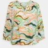 Tom Tailor Feminine Blouse Raglan Sleeves - Blouse - Colorful Wavy Design