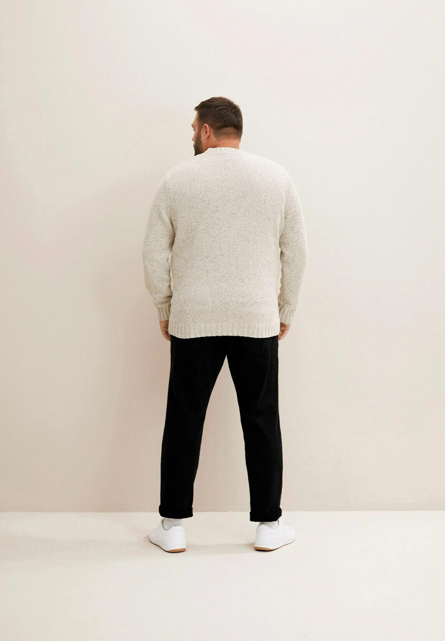 Tom Tailor Trui - Off White Fancy Structure 3 Tom Tailor Trui - Off White Fancy Structure - Afbeelding 3