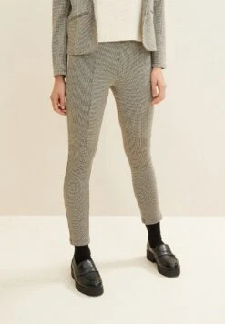 Tom Tailor Mit Teilungsnähten - Broek - Tarmac Beige Ck Check Design -Tom Tailor e7e99dc1babe40879f6de701fde2eb67