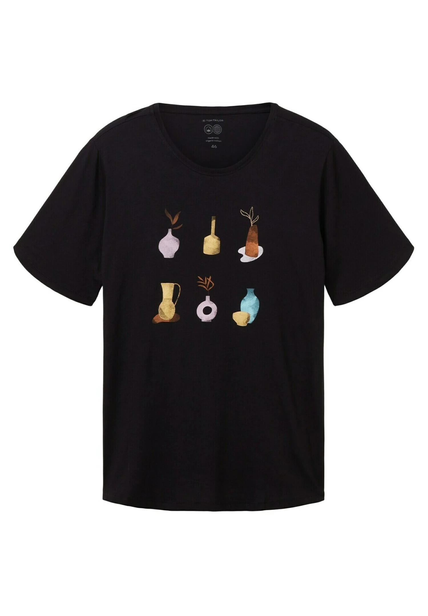 Tom Tailor Plus -Mit Print - T-Shirt Print - Deep Black 5 Tom Tailor Plus -Mit Print - T-Shirt Print - Deep Black - Afbeelding 5